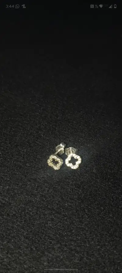 Aros plata 925 trébol - miniatura 1