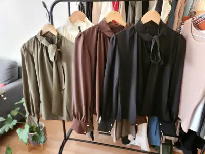 Blusas elegantes con lazo en varios colores - miniatura 1