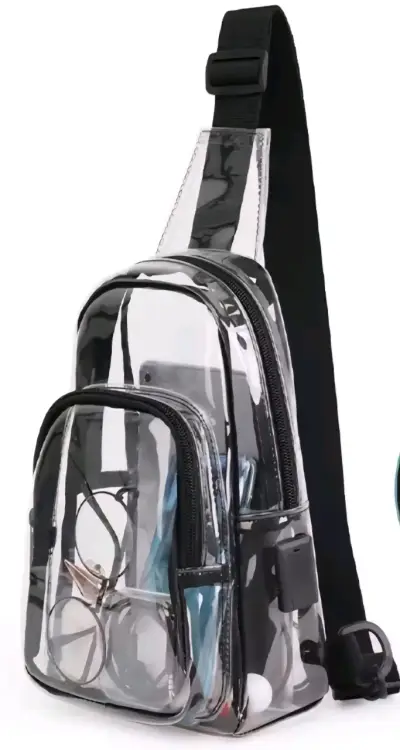 Mochila transparente con puerto USB - miniatura 1