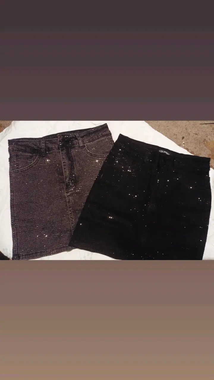Faldas de mezclilla con brillo para mujer - 1