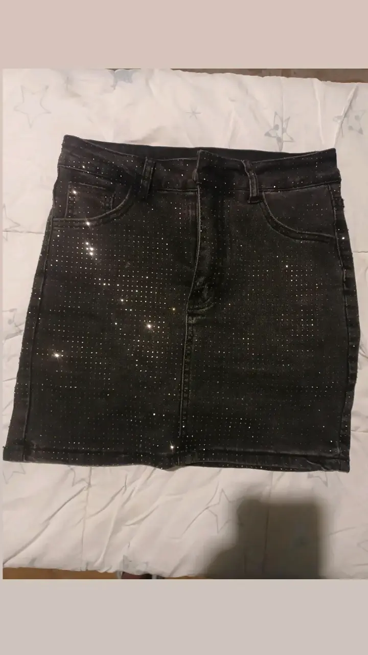 Faldas de mezclilla con brillo para mujer - 2