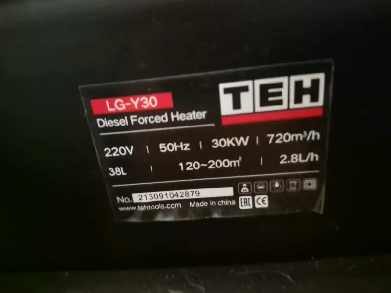 Calefactor diésel forzado TEH LG-Y30 30KW - 2