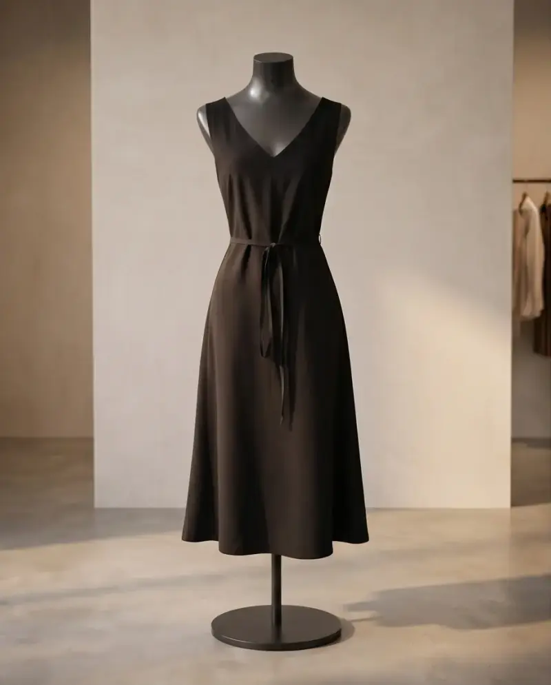 Vestido negro elegante. Confección Brasil - 1