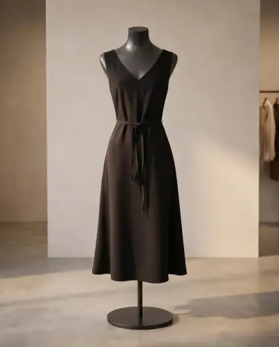 Vestido negro elegante. Confección Brasil - miniatura 1