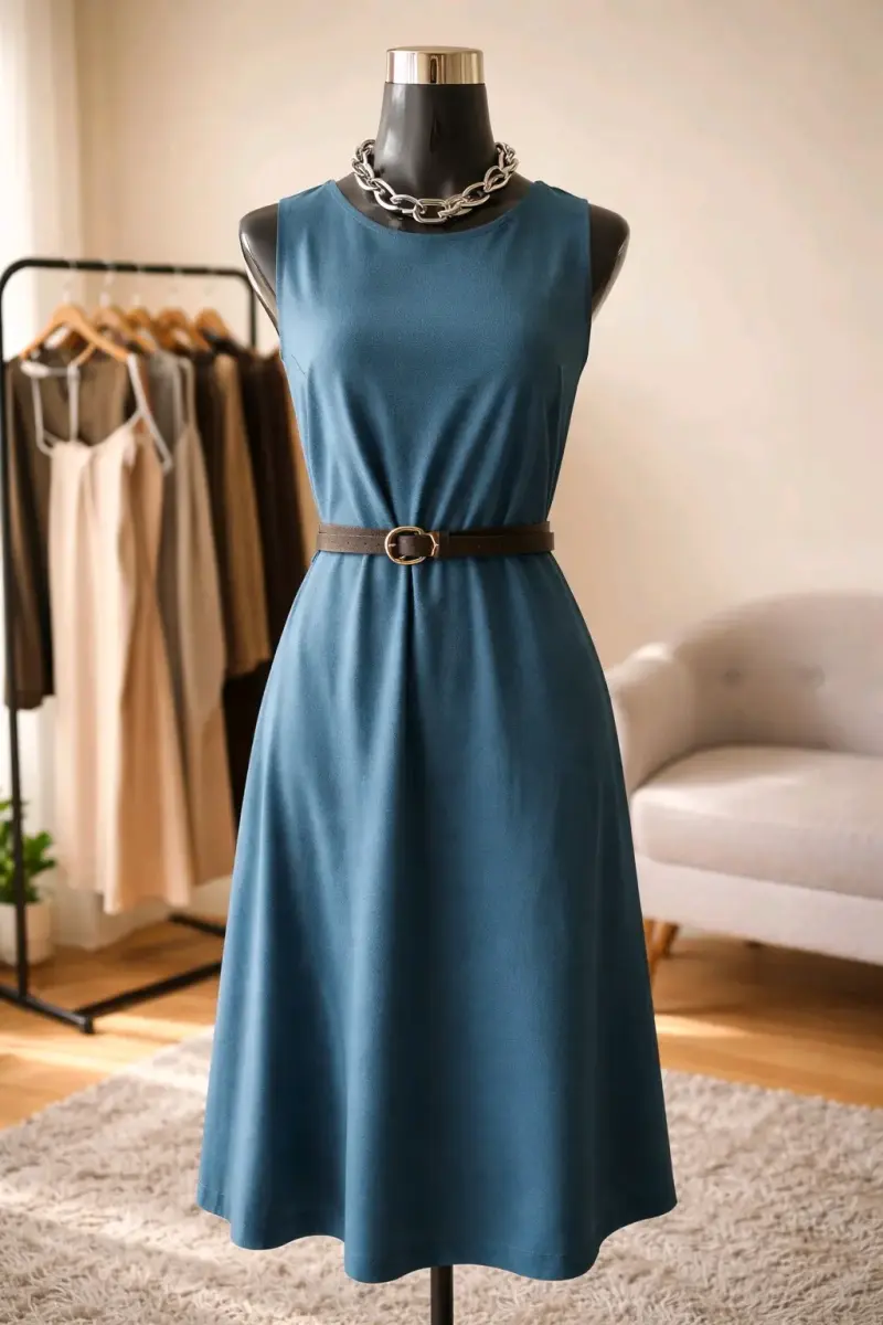 Vestido negro elegante. Confección Brasil - 3