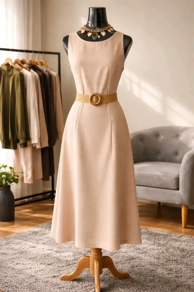 Vestido negro elegante. Confección Brasil - 4