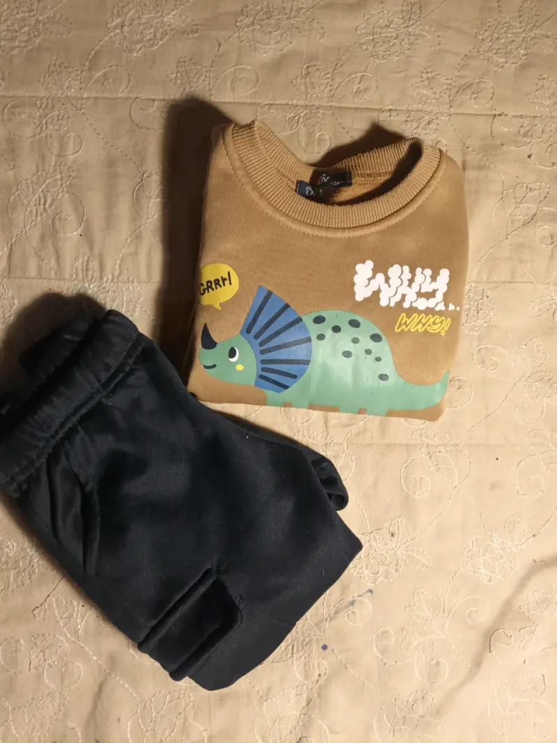 Conjunto de ropa infantil con dinosaurio - 1