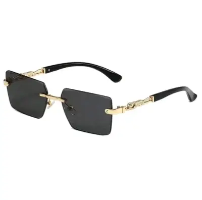Gafas de Sol Rectangulares con Detalles Dorados - miniatura 2
