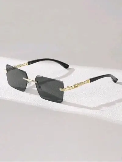 Gafas de Sol Rectangulares con Detalles Dorados - miniatura 3