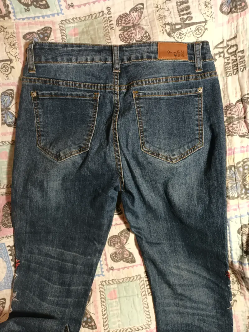 Jeans bordados Greenfield para mujer talla 40 - 2