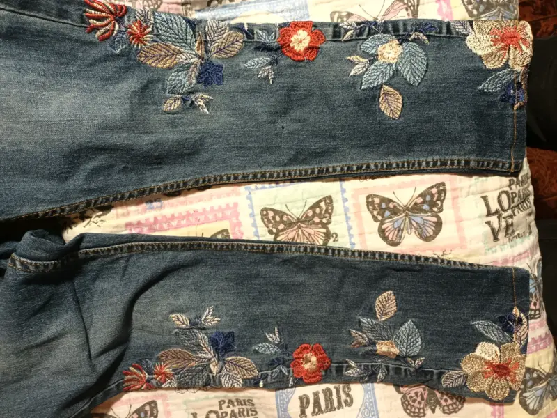 Jeans bordados Greenfield para mujer talla 40 - 4