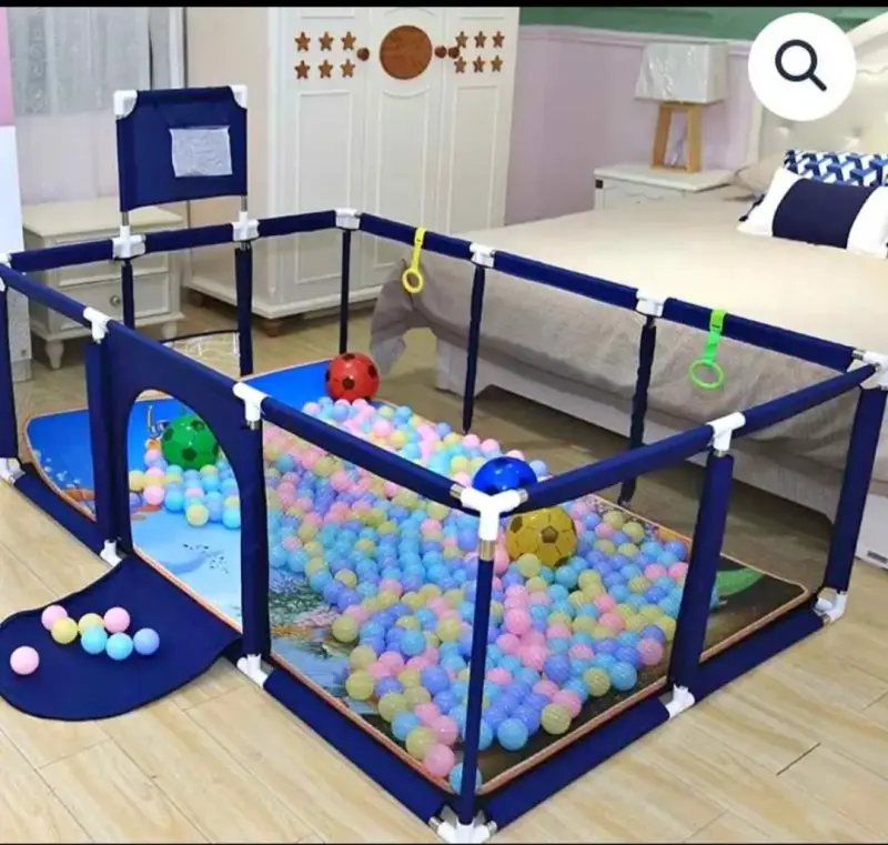 Corral de Juegos Infantil con Pelotas y Aros - 1