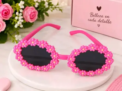Lentes de sol decorados con flores para niñas - miniatura 2