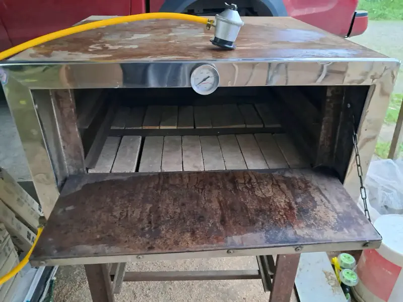 Horno a gas de acero inoxidable con termómetro - 2