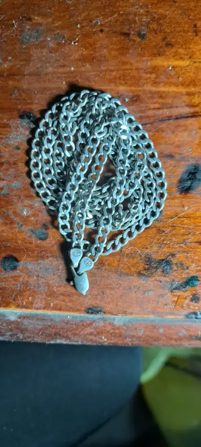 Cadena de plata 925 estilo cubano - miniatura 1