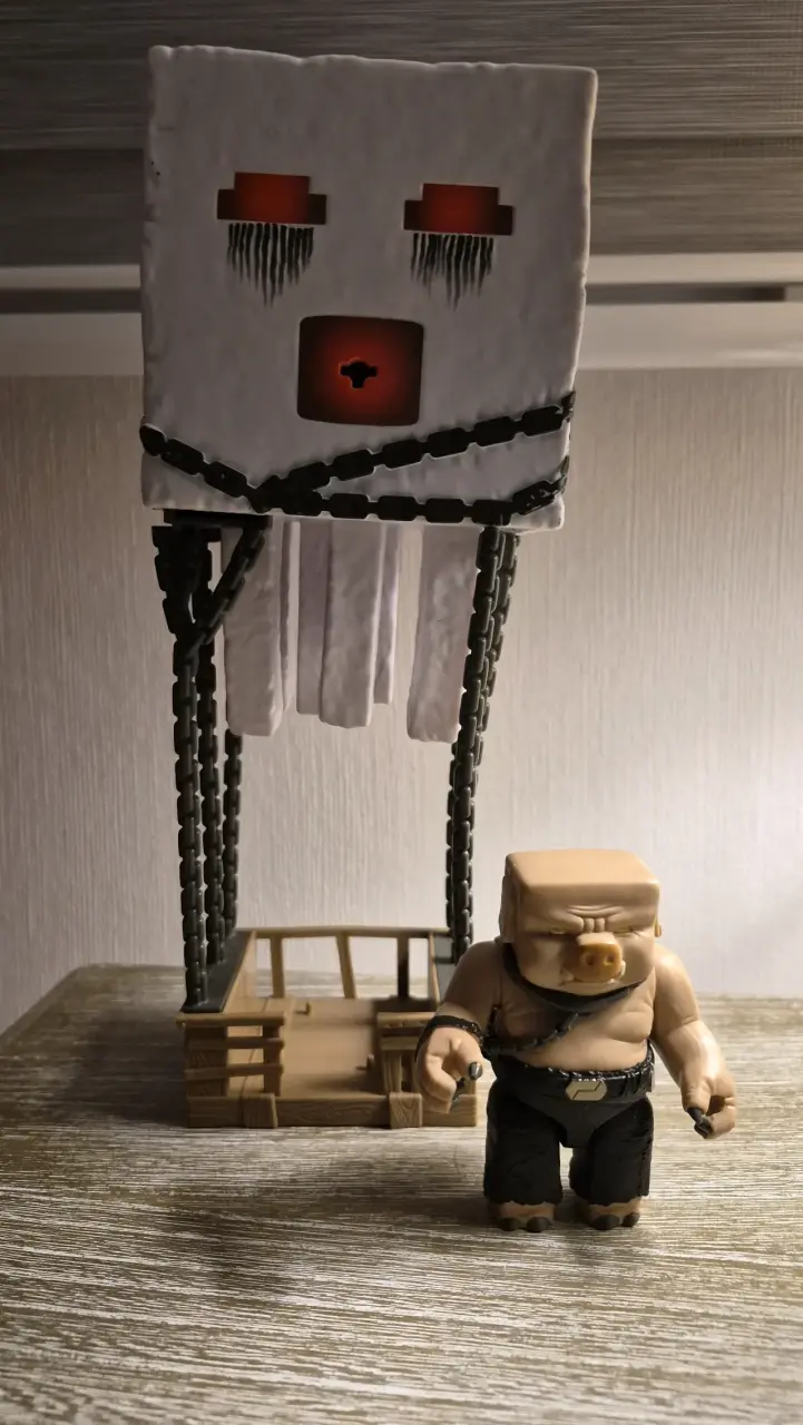 Figura de acción Minecraft Ghast y Piglin - 2