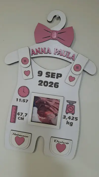 Marco de nacimiento personalizado para bebé - miniatura 1