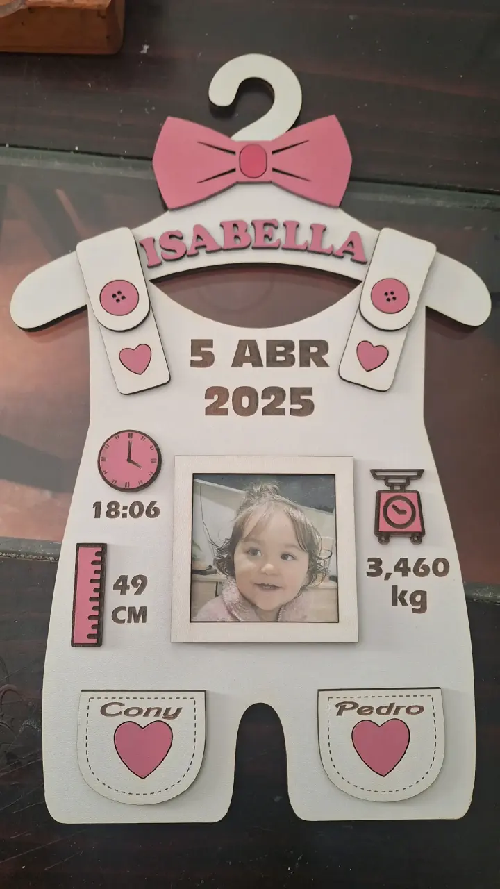 Marco de nacimiento personalizado para bebé - 2