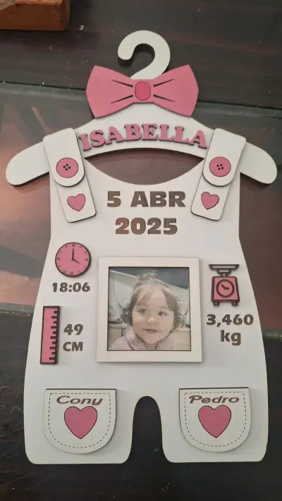 Marco de nacimiento personalizado para bebé - miniatura 2