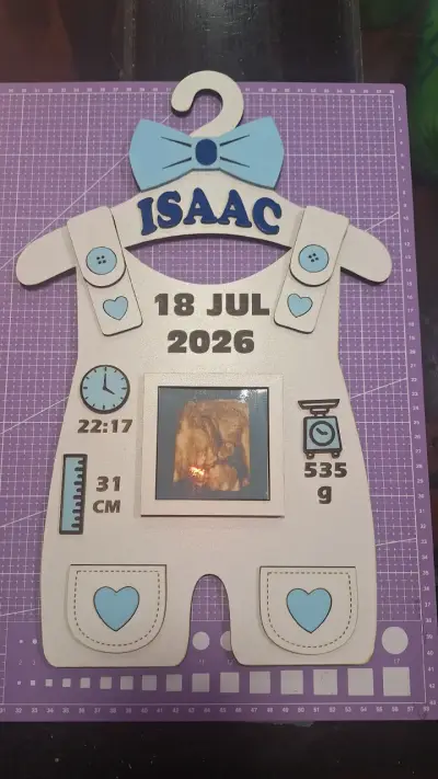 Marco de nacimiento personalizado para bebé - miniatura 4
