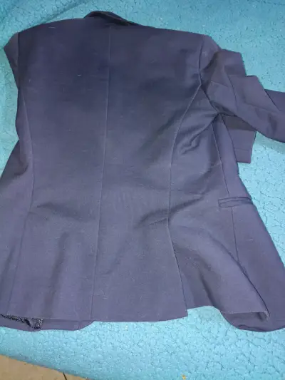 Blazer azul marino Zara Basic para mujer - miniatura 3
