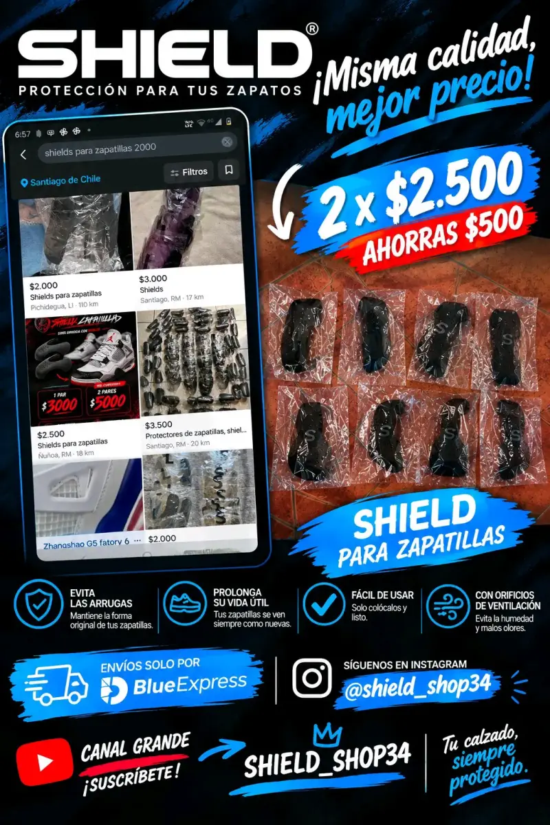 Protectores para zapatillas Shield, talla L - 1