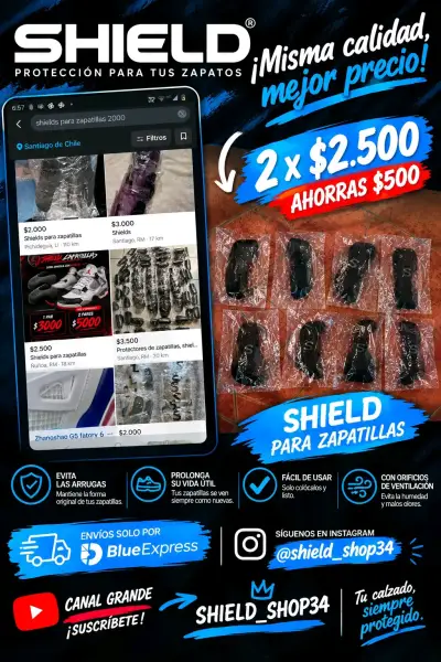 Protectores para zapatillas Shield, talla L - miniatura 1