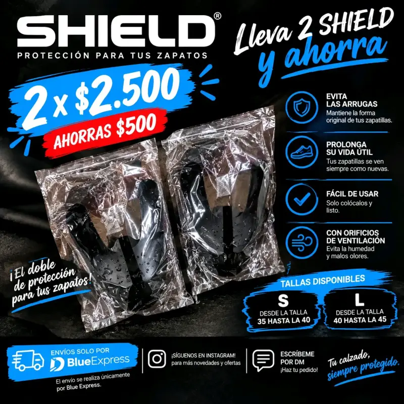 Protectores para zapatillas Shield, talla L - 3