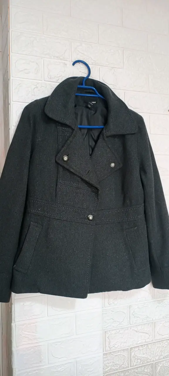 Abrigo negro de lana H&M para mujer - 4