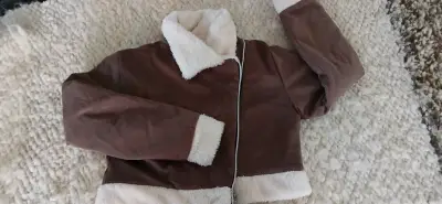 Chaqueta de invierno marrón con forro de lana - miniatura 1