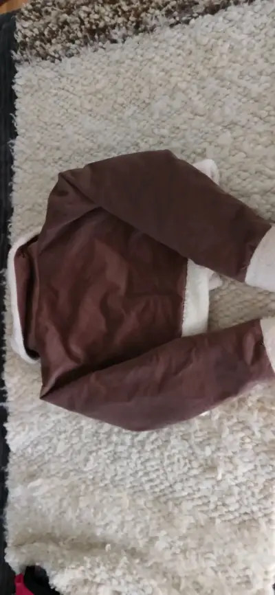 Chaqueta de invierno marrón con forro de lana - miniatura 2