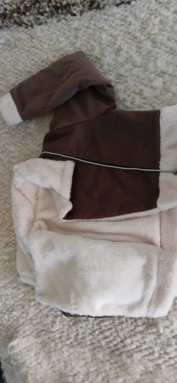 Chaqueta de invierno marrón con forro de lana - 3