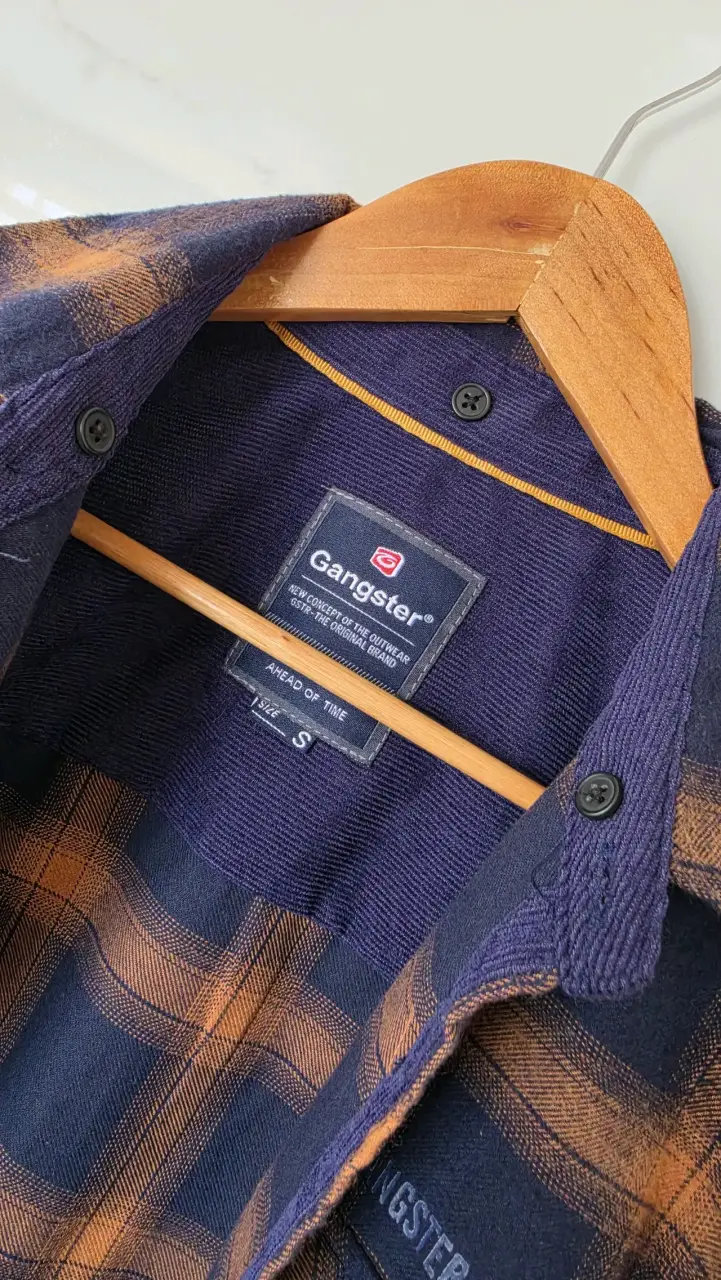 Camisa de franela a cuadros Gangster talla S - 2
