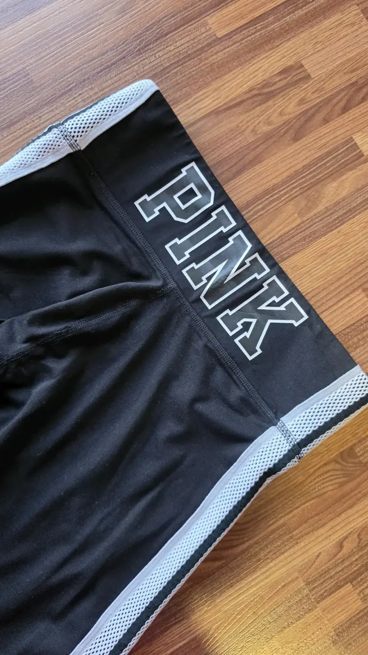 Calza deportiva negra Pink con franjas lateral - 2