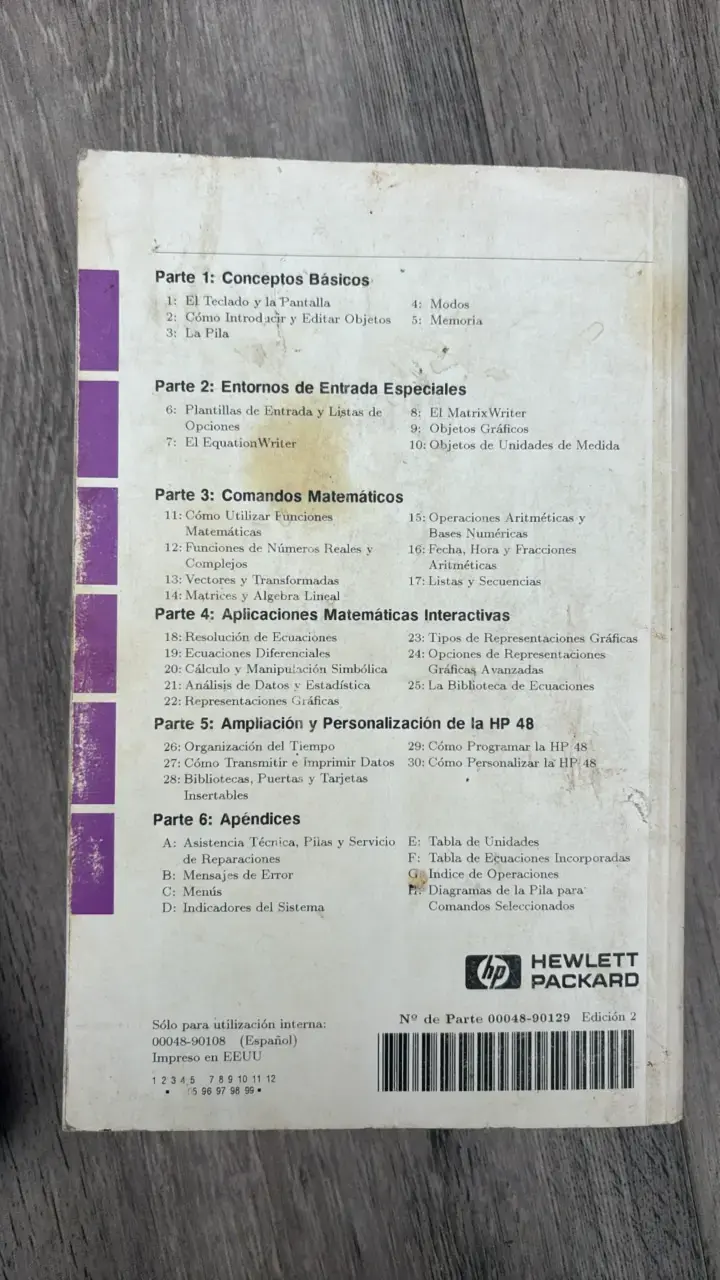 Calculadora gráfica HP 48G con funda y manual - 6