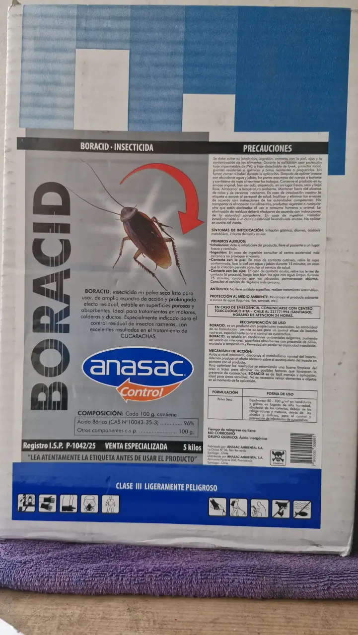 Insecticida en polvo Boracid Anasac 5kg - 2