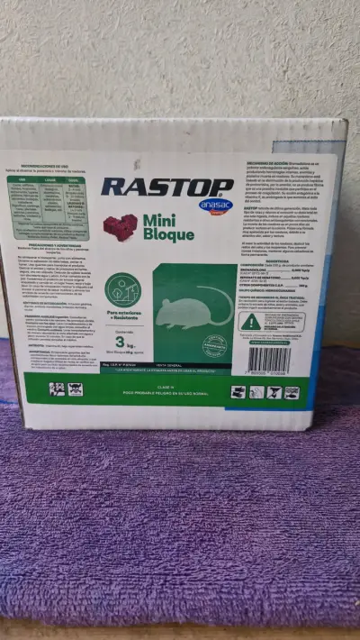 Raticida Rastop Mini Bloque 3 kg para Exteriores - miniatura 1
