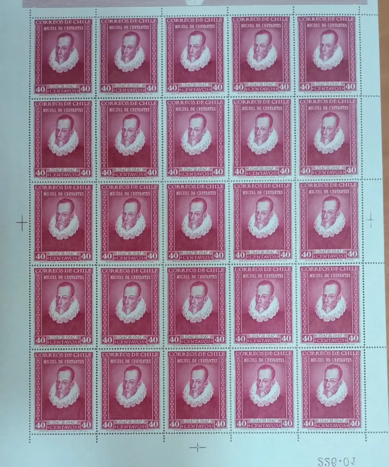 Pliegos de sellos postales de Chile con diseños hi - 4