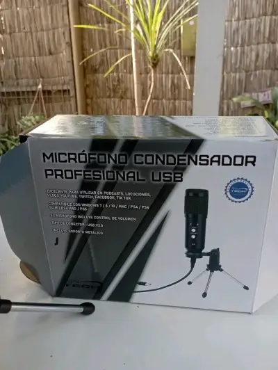 Micrófono condensador USB profesional con soporte - miniatura 1