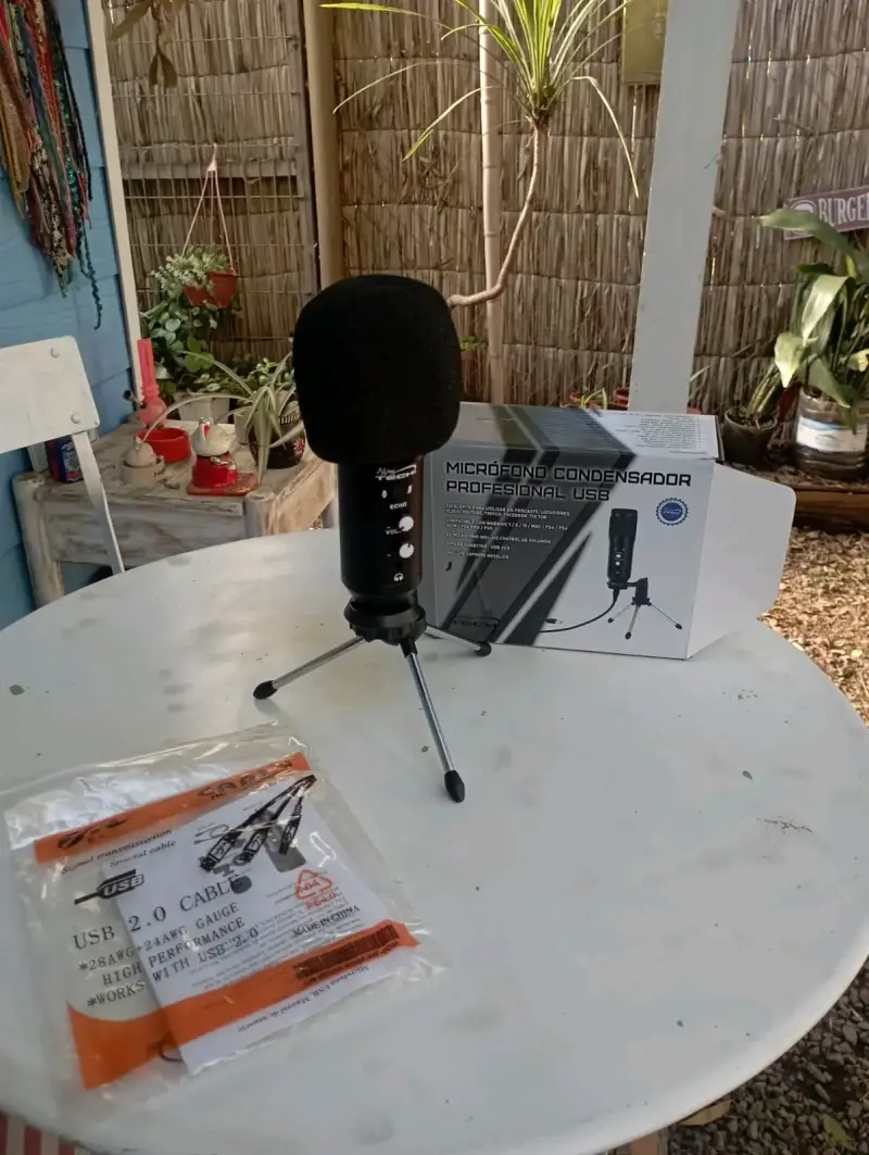 Micrófono condensador USB profesional con soporte - 2