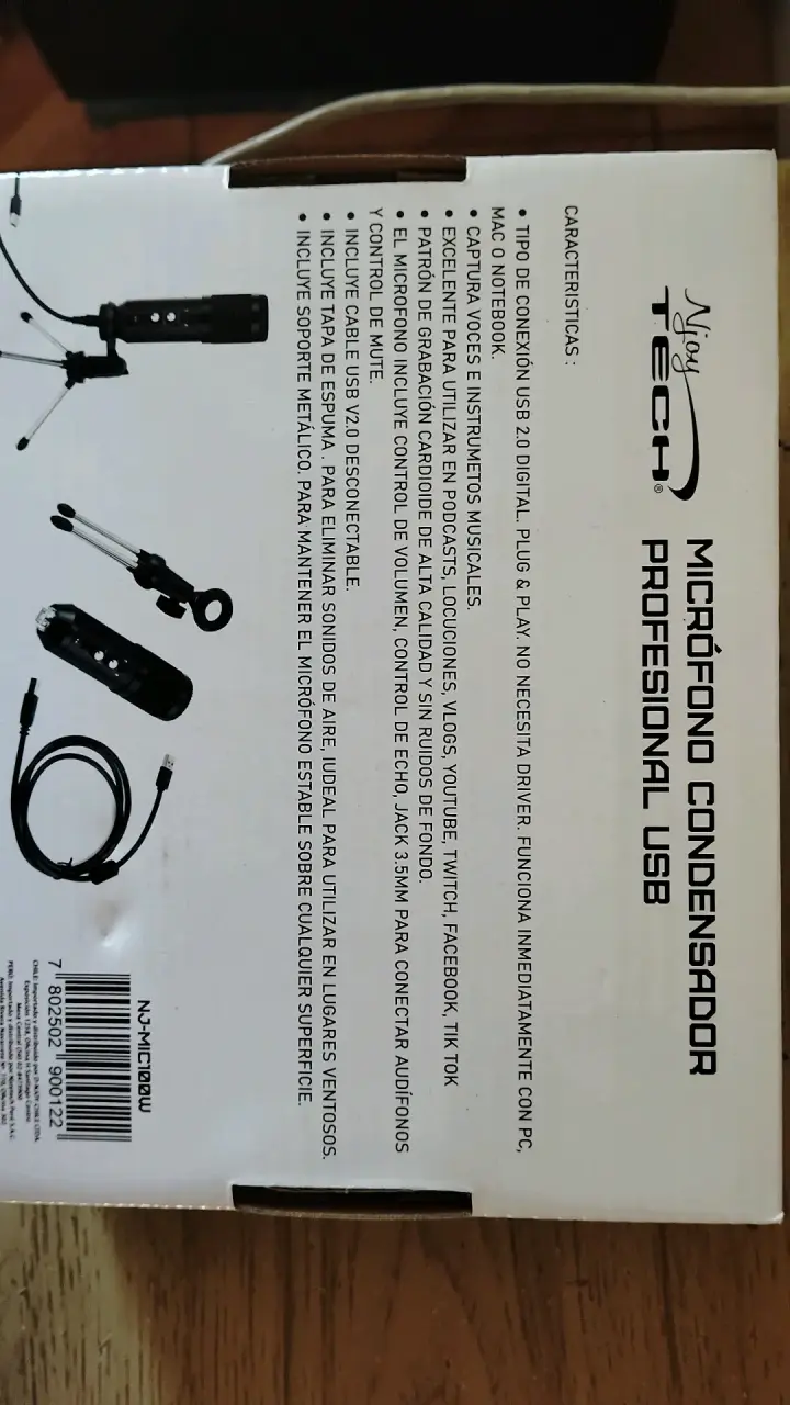 Micrófono condensador USB profesional con soporte - 3