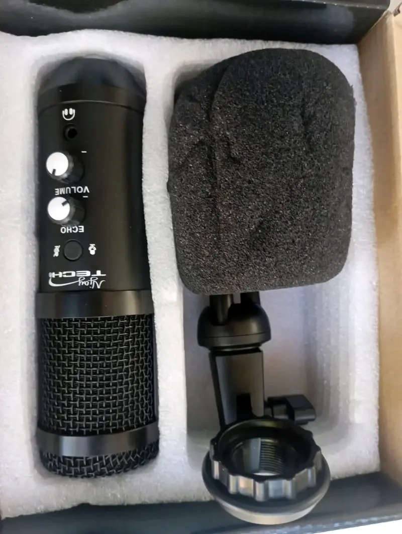 Micrófono condensador USB profesional con soporte - 4
