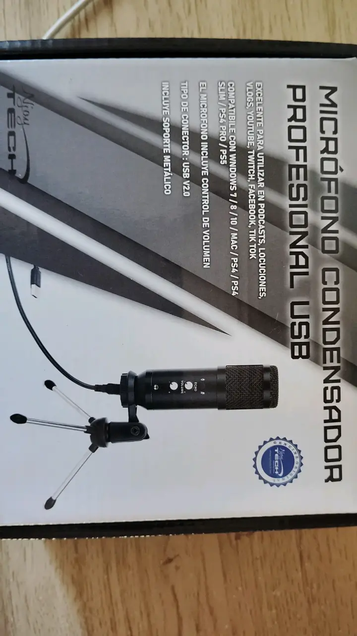 Micrófono condensador USB profesional con soporte - 6