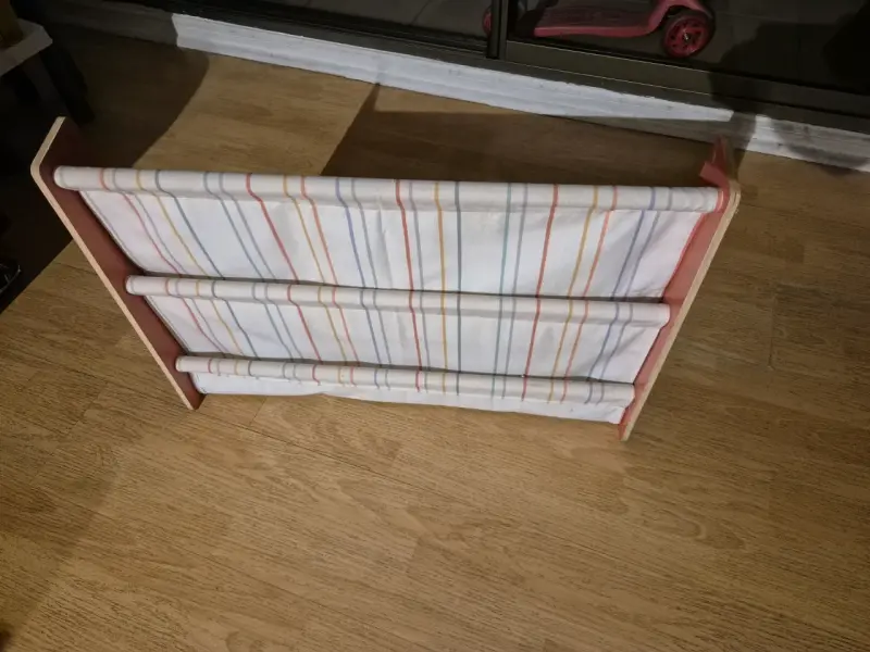 Organizador de libros infantil de tela a rayas - 3