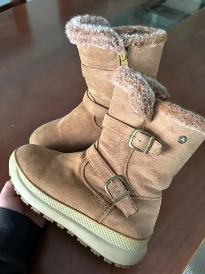 Botas de invierno para mujer con forro de piel sintética - miniatura 3
