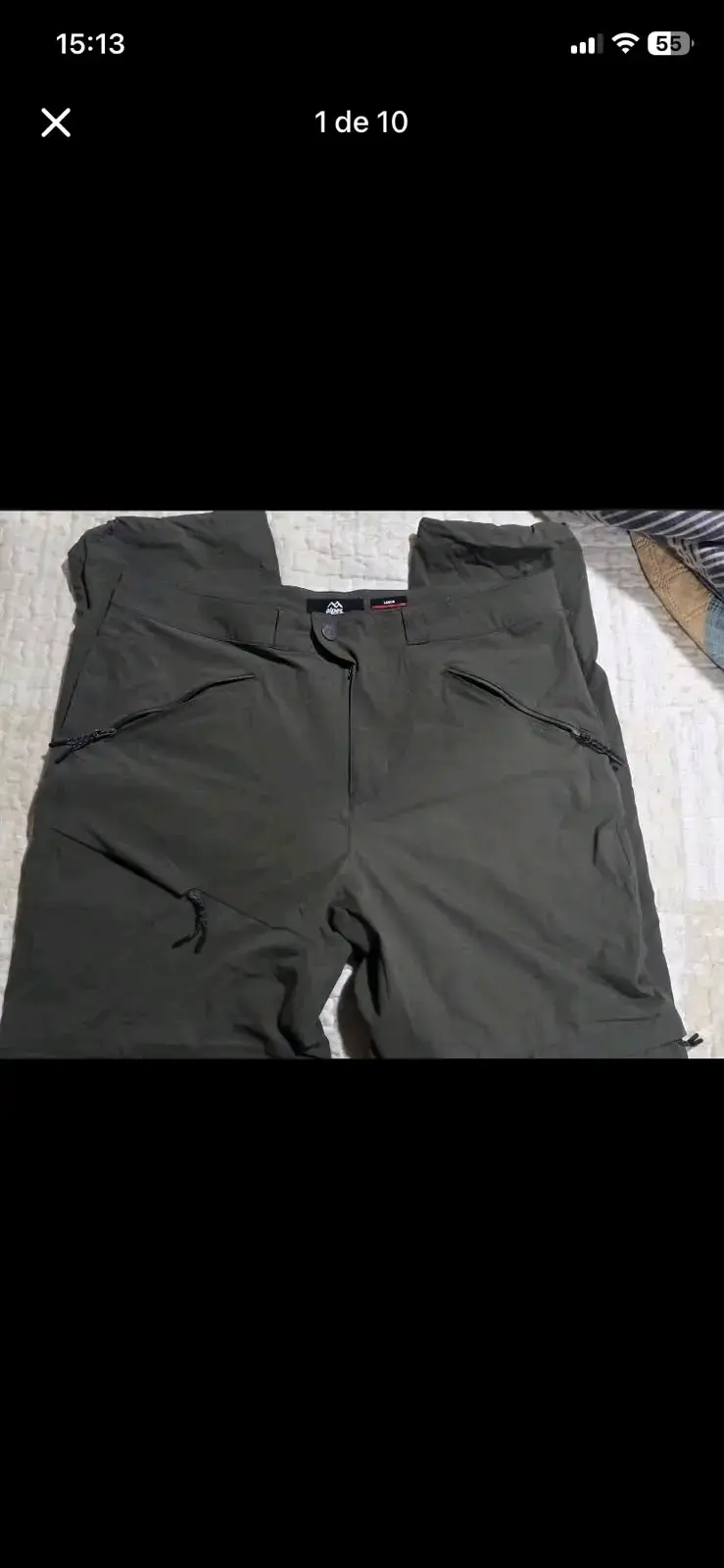 Pantalones outdoor hombre color verde - 1