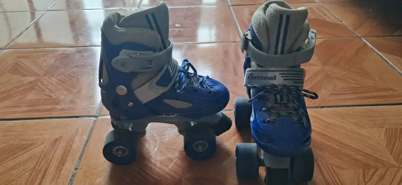 Patines en línea azules para niños poco uso - 2