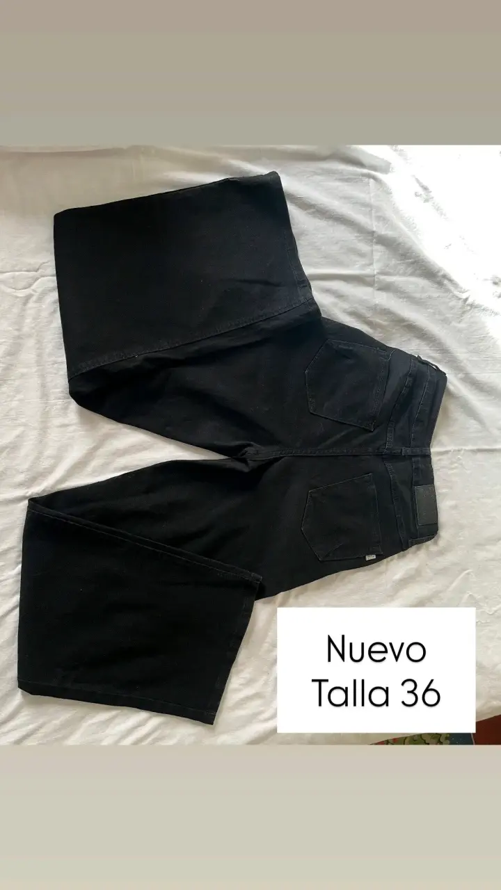 Jeans negros rasgados talla 36 nuevos - 2