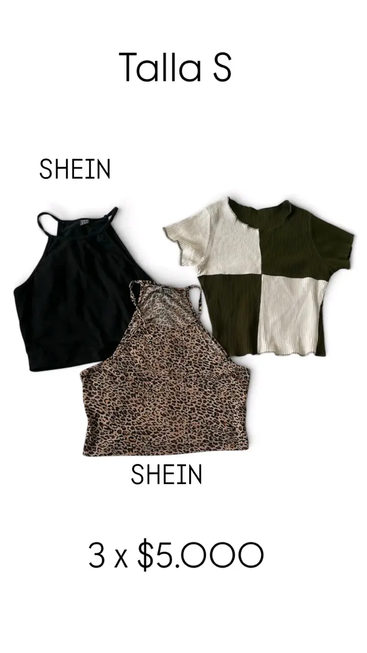 Pack de 3 tops Shein talla S