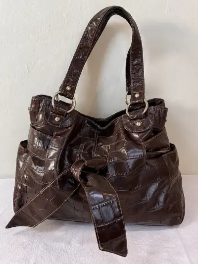 Cartera cuerina cafe - miniatura 1